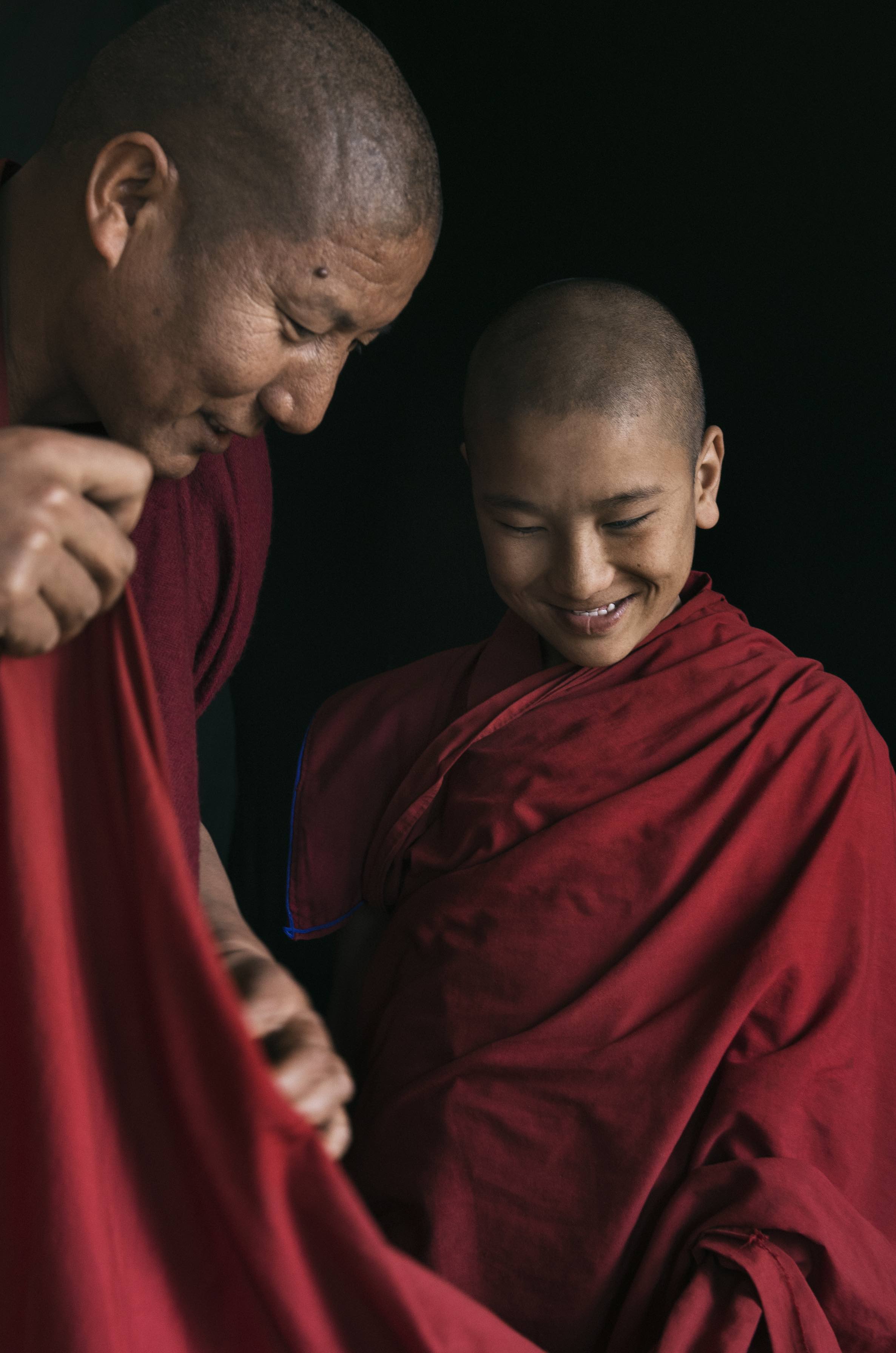 young monk travel